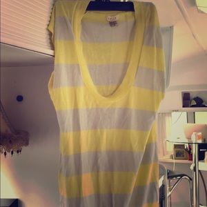 Saja XS yellow and light blue cotton shirt.